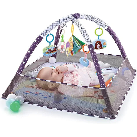 Newborn Play Blanket with Toy Rack