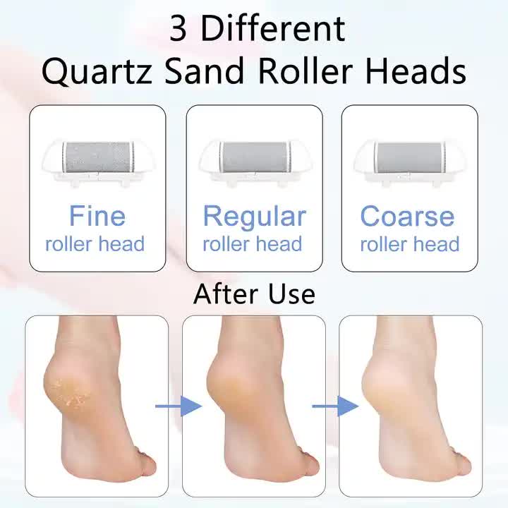 NNEDSZ White Rechargeable Electric Foot File Callus Remover with LED Display and USB Charging