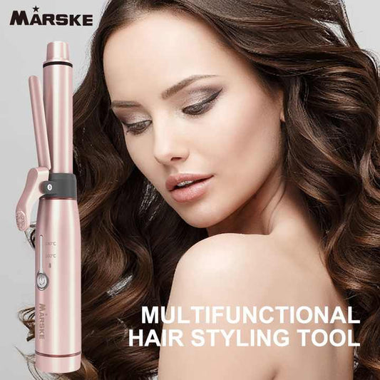 NNEDSZ Portable Cordless Hair Curler and Straightener | Wireless Rechargeable Curling Iron | 2 Adjustable Temperature Settings | Compact & Travel-Friendly-0